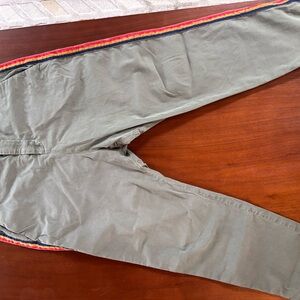Nili Lotan Green and Red Chinos